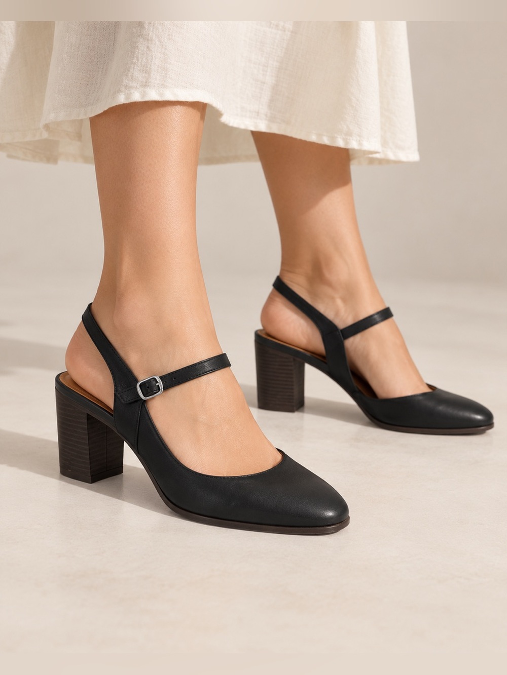 LUCKY BRAND Xarissa Black Block Heel Ankle Strap Shoes size 9.5